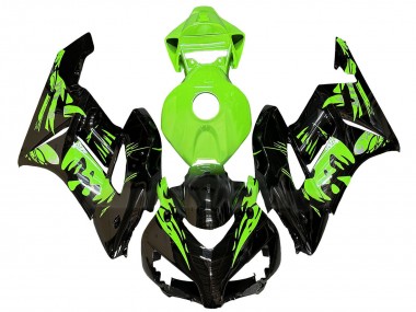 Carénages Moto Honda CBR1000RR 2004-2005 - Vert Noir Brillant