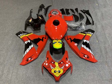 Carénages Moto Honda CBR1000RR 2008-2011 - Rouge Jaune Noir Brillant Requin