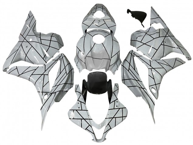 Carénages Moto Honda CBR600RR 2009-2012 - Blanc Gris Noir Doubler