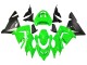 Carénages Moto Kawasaki ZX10R 2004-2005 - Vert Noir Ninja