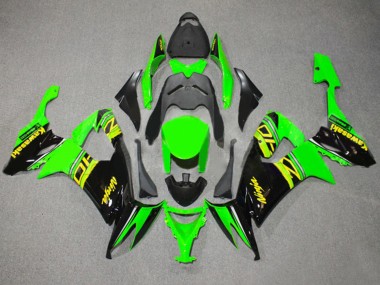 Carénages Moto Kawasaki ZX10R 2008-2010 - Vert Noir Brillant Jaune