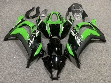Carénages Moto Kawasaki ZX10R 2011-2015 - Vert Noir Brillant Noir Mat