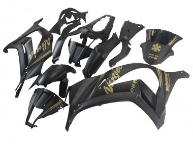 Carénages Moto Kawasaki ZX10R 2011-2015 - Noir Mat Or Neige Elf