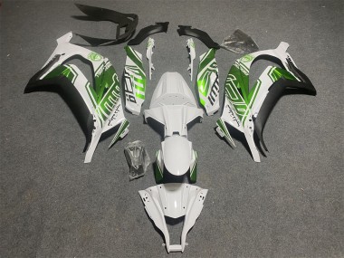 Carénages Moto Kawasaki ZX10R 2011-2015 - Blanc Vert Noir Mat