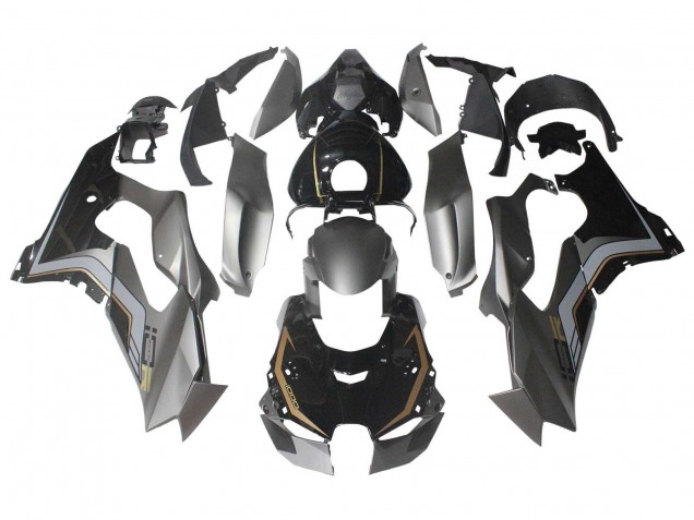 Carénages Moto Kawasaki ZX10R 2021-2025 - Noir Gris Or