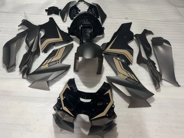 Carénages Moto Kawasaki ZX10R 2021-2025 - Noir Mat Noir Brillant Brun
