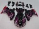 Carénages Moto Kawasaki ZX14R ZZR1400 2006-2011 - Noir Brillant Rouge Rose Flamme