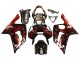 Carénages Moto Kawasaki ZX6R 2003-2004 - Noir Brillant Rouge Flamme