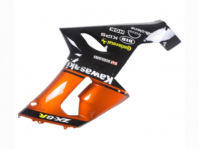 Carénage Moto Kawasaki ZX6R 2005-2006 - Orange Noir