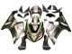 Carénages Moto Kawasaki ZX6R 2005-2006 - Noir Argent Vert Rouge K-26