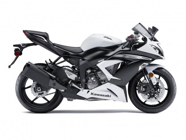 Carénage Moto Kawasaki ZX6R 2009-2012 - Blanc Noir Mat
