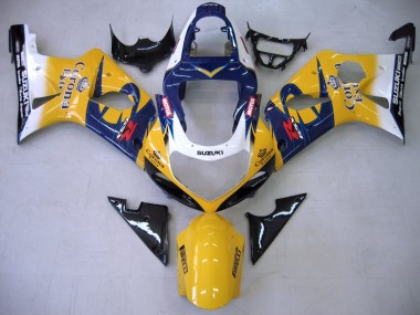 Carénages Moto Suzuki GSXR1000 2000-2002 - Jaune Bleu Foncé Blanc Motul Corona