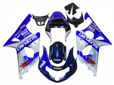 Carénages Moto Suzuki GSXR1000 2000-2002 - Bleu Blanc Argent Castrol Dunlop