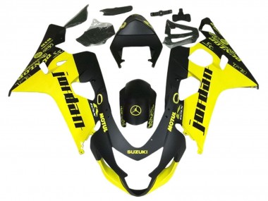 Carénages Moto Suzuki GSXR 600 / GSXR 750 2004-2005 - Noir Jaune Jordan