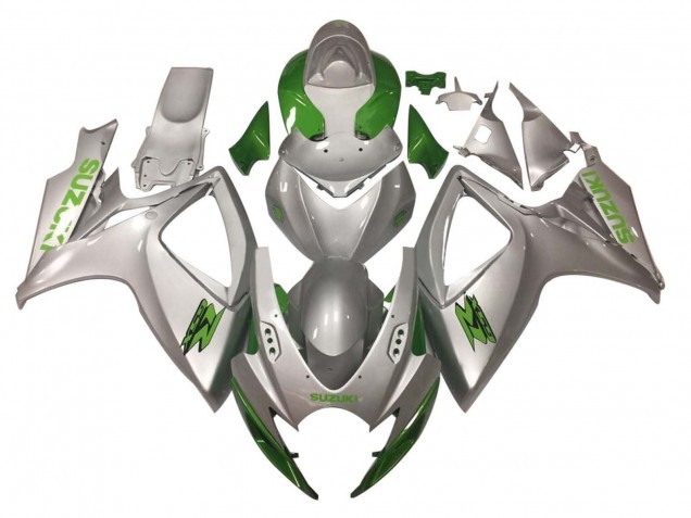 Carénages Moto Suzuki GSXR 600 / GSXR 750 2006-2007 - Argent Vert