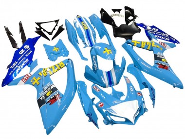 Carénages Moto Suzuki GSXR 600 / GSXR 750 2008-2010 - Bleu Jaune Rizla