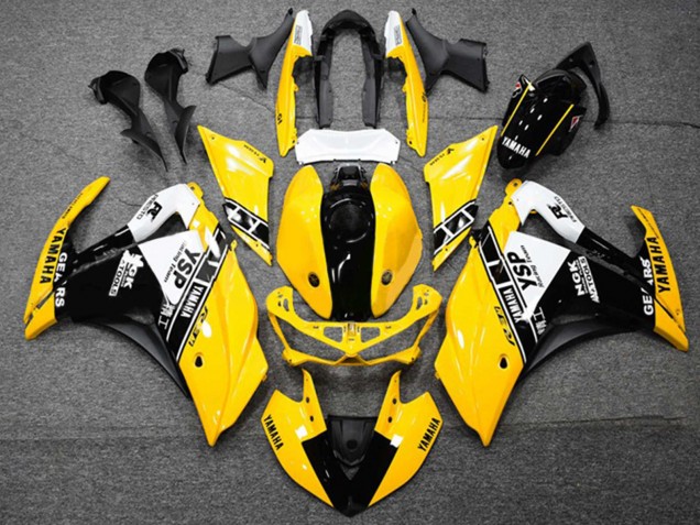 Carénages Moto Yamaha YZF R3/R25 2015-2018 - Jaune Blanc Noir