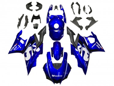 Carénages Moto Yamaha YZF R3/R25 2019-2021 - Bleu Blanc Noir MoviStar ENEOS