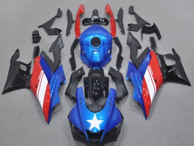 Kits Carénage Moto Yamaha YZF R3/R25 2022-2024 - Bleu Blanc Rouge Noir