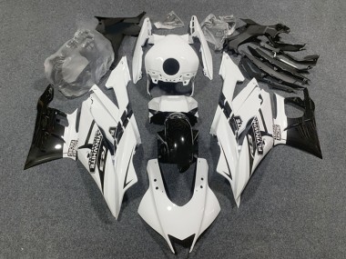 Carénages Moto Yamaha YZF R3/R25 2022-2024 - Blanc Noir Brillant