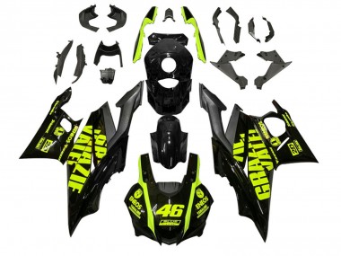 Carénages Moto Yamaha YZF R3/R25 2022-2024 - Noir Vert ENEOS 46