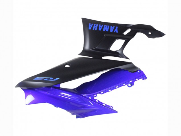 Carénage Moto Yamaha YZF R3/R25 2022-2024 - Bleu Noir Mat
