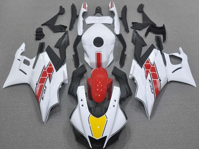 Carénages Moto Yamaha YZF R3/R25 2022-2024 - Blanc Rouge Jaune Noir