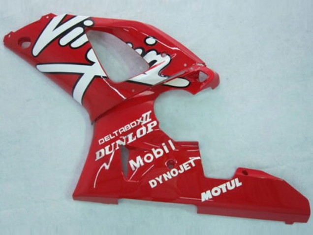 Carénages Moto Yamaha YZF 1000 R1 1998-1999 - Rouge Blanc Noir Dunlop