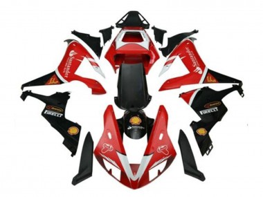 Carénages Moto Yamaha YZF 1000 R1 2002-2003 - Rouge Argent Noir Santander