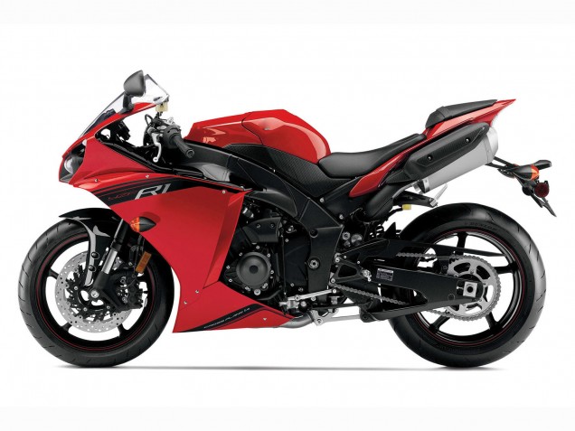 Carénage Moto Yamaha YZF 1000 R1 2012-2014 - Rouge Noir Brillant
