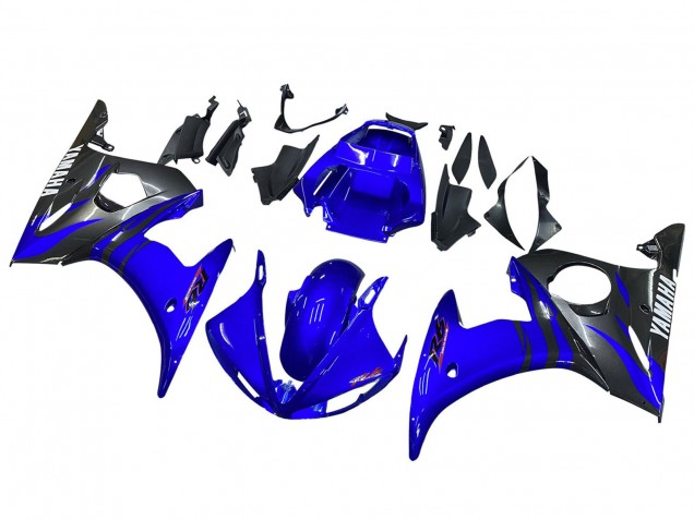Carénages Moto Yamaha YZF R6S 2006-2009 - Bleu Noir