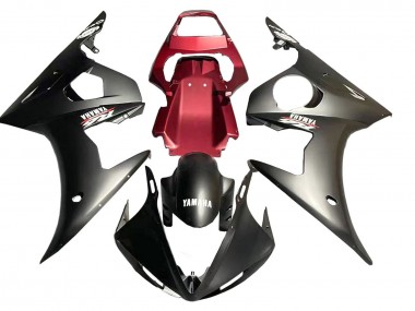 Carénage Moto Yamaha YZF R6S 2006-2009 - Rouge Noir Mat