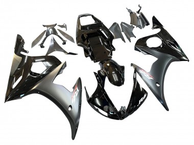 Carénages Moto Yamaha YZF R6S 2006-2009 - Noir Brillant Noir Mat Or Caméléon