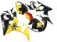 Carénages Moto Yamaha YZF 600 R6 2005 - Noir Jaune Rouge 46