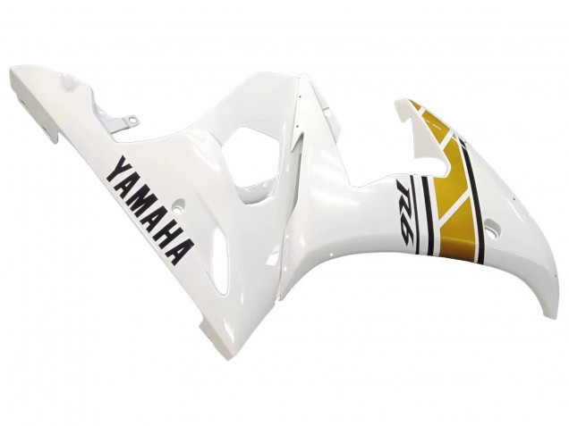 Carénages Moto Yamaha YZF 600 R6 2005 - Blanc Or Noir