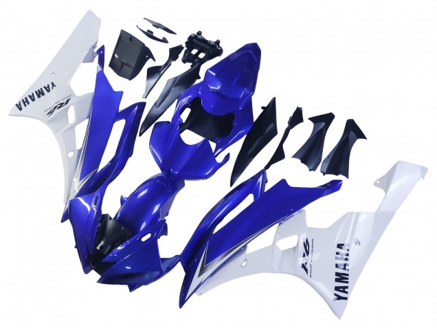 Carénages Moto Yamaha YZF 600 R6 2006-2007 - Blanc Bleu Noir
