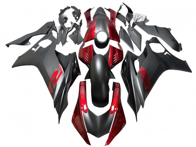 Carénages Moto Yamaha YZF 600 R6 2017-2023 - Rouge Noir Mat