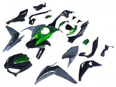 Carénages Moto Kawasaki Z1000 2014-2019 - Noir Vert Gris