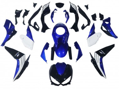 Carénages Moto Kawasaki Z1000 2014-2019 - Blanc Bleu Noir