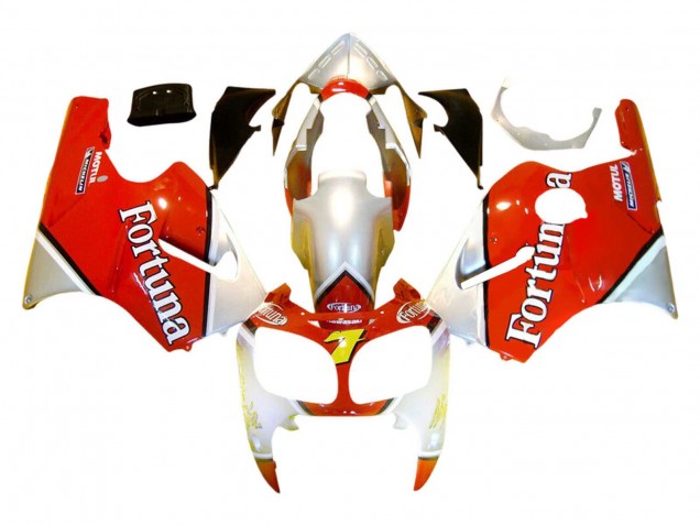 Carénages Moto Kawasaki ZX12R 2000-2001 - Argent Rouge Fortuna Motul 7