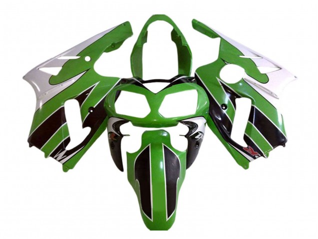 Carénages Moto Kawasaki ZX12R 2002-2006 - Blanc Vert Noir