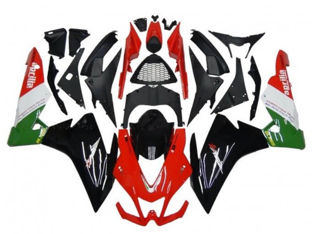 Carénages Moto Aprilia RSV4 1000 2009-2015 - Rouge Noir Vert Blanc