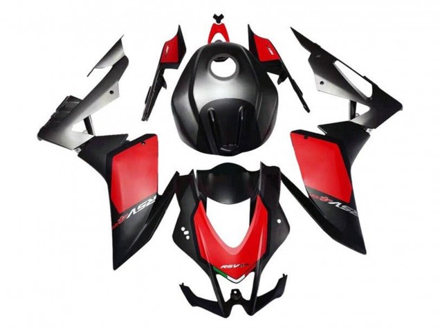 Carénages Moto Aprilia RSV4 1000 2016-2020 - Noir Mat Rouge Gris