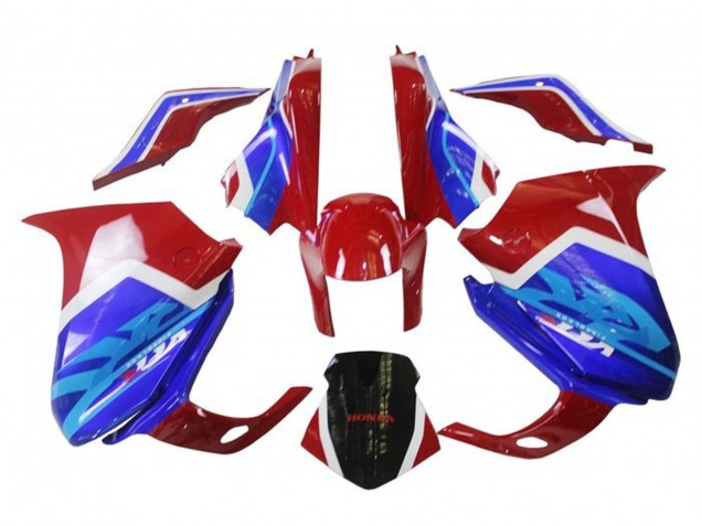 Carénages Moto Honda VFR 1200 2010-2014 - Blanc Rouge Bleu