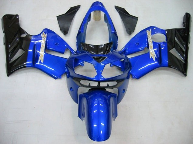 Carénages Moto Kawasaki ZX12R 2002-2006 - Bleu Noir Brillant