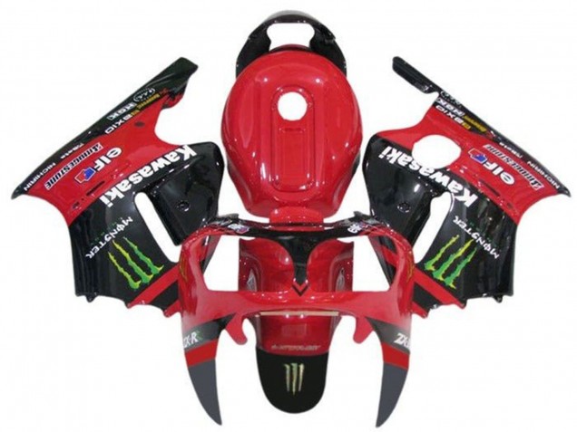 Carénages Moto Kawasaki ZX12R 2002-2006 - Rouge Noir Vert Elf Monstre