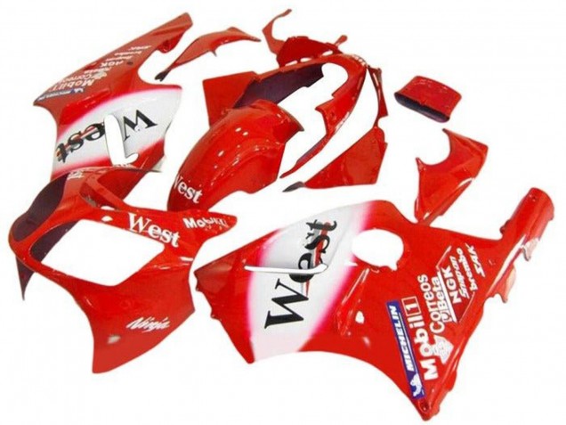 Carénages Moto Kawasaki ZX12R 2002-2006 - Rouge Blanc West