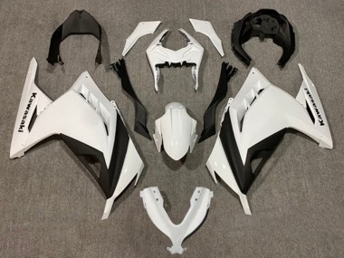 Carénages Moto Kawasaki EX300 2013-2024 - Blanc Perle Noir