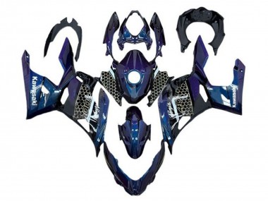 Carénages Moto Kawasaki Ninja 400 2018-2024 - Bleu Blanc Rayon de Miel
