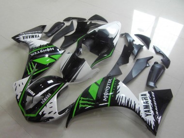 Carénages Moto Yamaha YZF R1 2012-2014 - Blanc Noir Vert Monstre